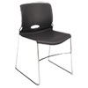 Olson Stacker High Density Chair, Supports Up to 300 lb, 17.75" Seat Height, Lava Seat, Lava Back, Chrome Base, 4/Carton