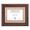 Executive Series Document and Photo Frame 8 1 2 x 11 Mahogany Silver Frame