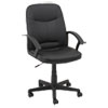 Executive Office Chair, Fixed Arched Arms, Black