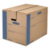 SmoothMove Prime Large Moving Boxes 24l x 18w x 18h Kraft Blue 6 Carton
