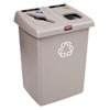 Glutton Recycling Station Two Stream 46 gal Beige