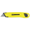 Plastic Light Duty Utility Knife w Retractable Blade Yellow