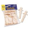 Chenille Kraft&reg; People-Shaped Wood Craft Sticks