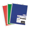 Spiral Bound Notebook Perforated College Rule 11 x 8 White 200 Sheets