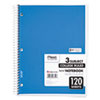 Spiral Bound Notebook Perforated College Rule 11 x 8 White 120 Sheets