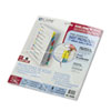 Poly Sheet Protectors with Index Tabs, Assorted Color Tabs, 11 x 8 1/2, 8/ST