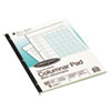 Accounting Pad, (5) 8-Unit Columns, 8.5 x 11, Light Green, 50-Sheet Pad