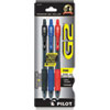 G2 Premium Retractable Gel Ink Pen Refillable Assorted Ink .7mm 3 Pack