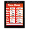Clear Plastic Sign Holder with Business Hours Header All Purpose 8 1 2 x 11