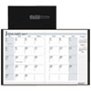 Recycled Ruled Planner with Stitched Leatherette Cover 8.5x11 Black 2016 2018