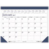 Recycled Two Color Refillable Monthly Desk Pad Calendar 22 x 18 2017