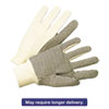 1000 Series PVC Dotted Canvas Gloves White Black Large 12 Pairs