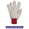 Heavy Canvas Gloves White Red Large 12 Pairs
