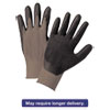 Nitrile Coated Gloves Gray Dark Gray Nylon Knit Large 12 Pairs
