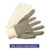PVC Dotted Canvas Gloves White One Size Fits All 12 Pairs