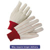 1000 Series Canvas Gloves White Red Large 12 Pairs