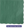 Solid Color Scalloped Edge Placemats 9 1 2 x 13 1 2 Hunter Green 1000 Carton