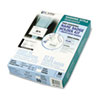 Badge holder kits with micro-perforated laser/inkjet insert sheets.
