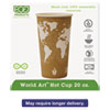 World Art Renewable Compostable Hot Cups 20 oz. 50 PK 20 PK CT