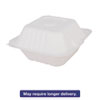 ChampWare Molded Fiber Clamshell Containers 6w x 6d x 3h White 500 Carton
