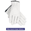 Grain Goatskin Driver Gloves White Large 12 Pairs
