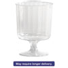Classic Crystal Plastic Wine Glasses on Pedestals 5 oz. Clear Fluted 10 Pack