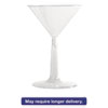 Comet Plastic Martini Glasses 6 oz. Clear Two Piece Construction 12 Pack