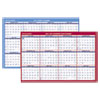 Horizontal Erasable Wall Planner 36 x 24 Red 2017 Blue White 2016 2017