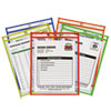 Stitched Shop Ticket Holder Neon Assorted 5 Colors 75 quot; 9 x 12 25 BX