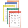 Reusable Dry Erase Pockets 9 x 12 Assorted Primary Colors 10 Pack