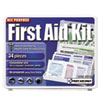 All Purpose First Aid Kit 34 Pieces 3 3 4 x 4 3 4 x 1 2 Blue White
