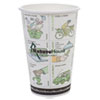 Compostable Live Green Art Hot Cups 16oz White 50 Pack