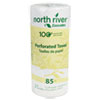 North River Perforated Roll Towels 2 Ply 11 x 9 85 Roll 30 Carton