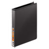 Heavy Duty Round Ring View Binder w Extra Durable Hinge 1 2 quot; Cap Black