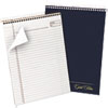 Gold Fibre Wirebound Writing Pad w Cover 8 1 2 x 11 3 4 White Navy Cover
