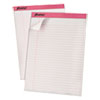 Pink Writing Pad Legal Wide 8 1 2 x 11 Pink 50 Sheets 6 Pack