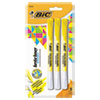 Brite Liner Erasable Highlighter Chisel Tip Fluorescent Yellow 3 Pack