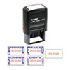 Economy 5 in 1 Date Stamp Self Inking 1 x 1 5 8 Blue Red