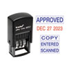 Economy 5 in 1 Micro Date Stamp Self Inking 3 4 x 1 Blue Red