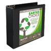 Earth s Choice Biobased D Ring View Binder 3 quot; Cap Black