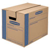 SmoothMove Prime Small Moving Boxes 16l x 12w x 12h Kraft Blue 10 Carton