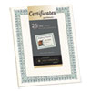 Parchment Certificates Ivory w Green amp; Blue Border 8 1 2 x 11 25 Pack