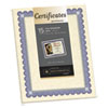 Foil Enhanced Parchment Certificate Ivory w Blue Silver Foil 8 1 2 x 11 15 PK