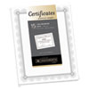 Premium Certificates White Spiro Silver Foil Border 66 lb 8 5 x 11 15 Pack