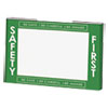 Clear Plastic Sign Holder w Safety First Border Green White Clear 11 x 8 1 2
