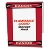 Clear Plastic Sign Holder with Danger Border Red Black White 8 1 2 x 11