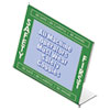 Themed quot;Safety First quot; L Shaped Sign Holder Green White Clear 11 x 8 1 2