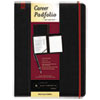 Career Pad Folio 10 1 4 x 13 x 3 4 Leatherette Black