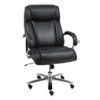 Alera Maxxis Series Big and Tall Leather Chair Black Chrome