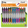 Z Grip Retractable Ballpoint Pen Assorted Ink Medium 24 Pack